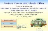 Surface Forces and Liquid Films Sofia University Film of phase 3 sandwiched between phases 1 and 2.