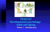 FEM3102 Developmental psychology: Adult and ageing Week 1 - Introduction.