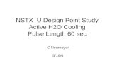 NSTX_U Design Point Study Active H2O Cooling Pulse Length 60 sec C Neumeyer 5/19/6.