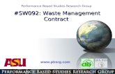 Performance Based Studies Research Group  #SW092: Waste Management Contract.