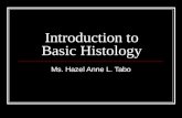 Introduction to Basic Histology Ms. Hazel Anne L. Tabo.