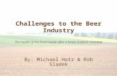 Challenges to the Beer Industry The health of the food supply after a heavy biofuels mandate By: Michael Hotz & Rob Sladek.