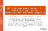 Www.aids2014.org HIV infected women in Mexico: vulnerability, missed opportunities and late diagnosis MARTIN-ONRAET A. 3, ALVAREZ-WYSSMAN V. 1, VOLKOW-