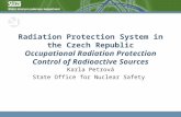 Radiation Protection System in the Czech Republic Occupational Radiation Protection Control of Radioactive Sources Karla Petrová State Office for Nuclear.