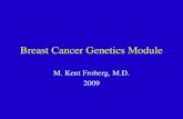 Breast Cancer Genetics Module M. Kent Froberg, M.D. 2009.