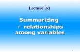 Lecture 3-3 Summarizing ｒ relationships among variables © 1.