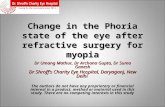 Change in the Phoria state of the eye after refractive surgery for myopia Dr Umang Mathur, Dr Archana Gupta, Dr Suma Ganesh Dr Shroff’s Charity Eye Hospital,