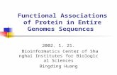 Functional Associations of Protein in Entire Genomes Sequences 2002. 1. 21. Bioinformatics Center of Shanghai Institutes for Biological Sciences Bingding.