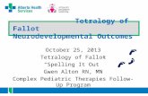Tetralogy of Fallot Neurodevelopmental Outcomes October 25, 2013 Tetralogy of Fallot “Spelling It Out” Gwen Alton RN, MN Complex Pediatric Therapies Follow-Up.