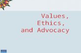 Values, Ethics, and Advocacy. Copyright 2008 by Pearson Education, Inc. Question 1 When an ethical issue arises, one of the most important nursing responsibilities.