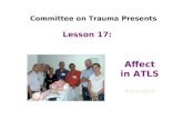 Committee on Trauma Presents Affect in ATLS Educator Lesson 17: