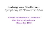 Ludwig van Beethoven Symphony #3 “Eroica” (1804) Vienna Philharmonic Orchestra Karl Bohm, Conductor Recorded 1972.