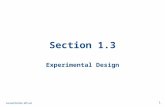Section 1.3 Experimental Design 1 Larson/Farber 4th ed.
