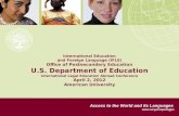 International Education and Foreign Language (IFLE) Office of Postsecondary Education U.S. Department of Education International Legal Education Abroad.