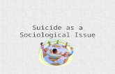 Suicide as a Sociological Issue. 1. Applying the Theoretical Perspectives Functionalist: Several different ways they look at the issue An emphasis on.