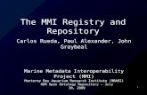 1 Carlos Rueda, Paul Alexander, John Graybeal Marine Metadata Interoperability Project (MMI) Monterey Bay Aquarium Research Institute (MBARI) The MMI Registry.