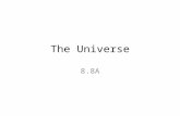 The Universe 8.8A. The Universe The universe is all space and everything in it.