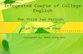 Integrated Course of College English The Third Two Periods Unit One Book Four Designed by SHAO Hong-wan.