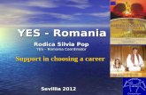 Support in choosing a career YES - Romania Rodica Silvia Pop YES – Romania Coordinator Sevillia 2012.