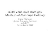 1 Build Your Own Data.gov Mashup-of-Mashups Catalog Brand Niemann Senior Enterprise Architect U.S. EPA November 5, 2010.