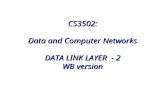 CS3502: Data and Computer Networks DATA LINK LAYER - 2 WB version.