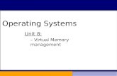 Operating Systems Unit 8: – Virtual Memory management Operating Systems.