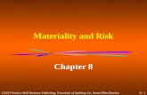 8 - 1 ©2003 Prentice Hall Business Publishing, Essentials of Auditing 1/e, Arens/Elder/Beasley Materiality and Risk Chapter 8.