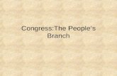 Congress:The People’s Branch. Reapportionment Apportionment is decided every ten years by the census. Congress is in charge of reallocation.