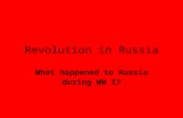 Revolution in Russia What happened to Russia during WW I?