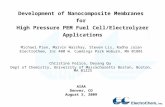 Development of Nanocomposite Membranes for High Pressure PEM Fuel Cell/Electrolyzer Applications Michael Pien, Marvin Warshay, Steven Lis, Radha Jalan.