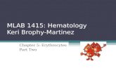 MLAB 1415: Hematology Keri Brophy-Martinez Chapter 5: Erythrocytes Part Two.