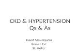CKD & HYPERTENSION Qs & As David Makanjuola Renal Unit St. Helier.