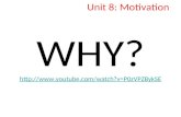 Unit 8: Motivation WHY? .