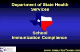 School Immunization Compliance  Department of State Health Services.