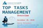 TOP TASKS MANAGEMENT Overview December 20, 2010 Gerry McGovern gerry@customercarewords.com .