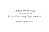 1 Clinical Pharmacy Chapter Four Acute Coronary Syndromes Rowa’ Al-Ramahi.