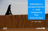 Emergency preparedness and response for nutrition 2 nd June 2015.