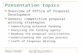 Office of Proposal Development 10/21/2005 Vice President for Research, Texas A&M Vice Chancellor for Research, TAMUS 1 Presentation topics Overview of.