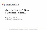 Overview of New Funding Model May 17, 2013 Astana, Kazakhstan.