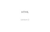 HTML Lecture 2. HTML Is a markup language NOT a programming language (set of Web Programming standardized codes) Used to create Web pages with Hyperlinks.