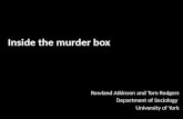 Inside the murder box Rowland Atkinson and Tom Rodgers Department of Sociology University of York.