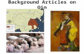 Background Articles on Qin. Uniting China Standardizing China’s Culture.
