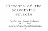 Elements of the scientific article Professor Magne Nylenna, M.D., PhD magne.nylenna@helsebiblioteket.no.