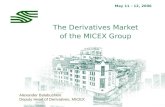 May 11 - 12, 2006 The Derivatives Market of the MICEX Group Alexander Balabushkin Deputy Head of Derivatives, MICEX.