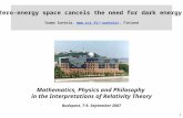 Zero-energy space cancels the need for dark energy Tuomo Suntola, suntola/, Finlandsuntola/ Mathematics, Physics and Philosophy.