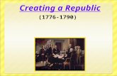 1 Creating a Republic (1776-1790). 2 Chapter Setting Benjamin Rush’s Benjamin Rush’s words were spoken in January 1787. It reflected many Americans’ feelings.