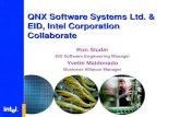 QNX Software Systems Ltd. & EID, Intel Corporation Collaborate Ron Sluder EID Software Engineering Manager Yvette Maldonado Business Alliance Manager.