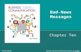 Chapter Ten Bad-News Messages McGraw-Hill/Irwin Copyright © 2014 by The McGraw-Hill Companies, Inc. All rights reserved.