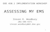1 DOE 450.1 IMPLEMENTATION WORKSHOP ASSESSING MY EMS Steven R. Woodbury 202-586-4371 steven.woodbury@eh.doe.gov.