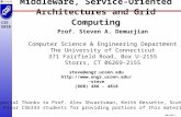 MW+SOA-1 CSE 5810 Middleware, Service-Oriented Architectures and Grid Computing Prof. Steven A. Demurjian Computer Science & Engineering Department The.